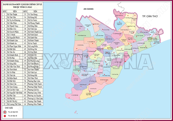 Bản đồ tỉnh Cà Mau mở rộng sau sáp nhập với Bạc Liêu – trung tâm hành chính tại TP. Cà Mau