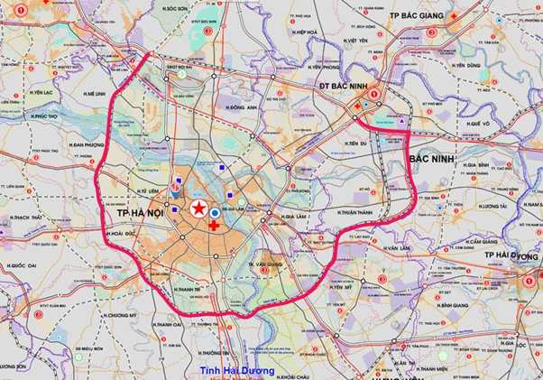 Vành đai 4 đoạn qua Hà Nội chiếm khoảng 1 nửa chiều dài tổng cung đường