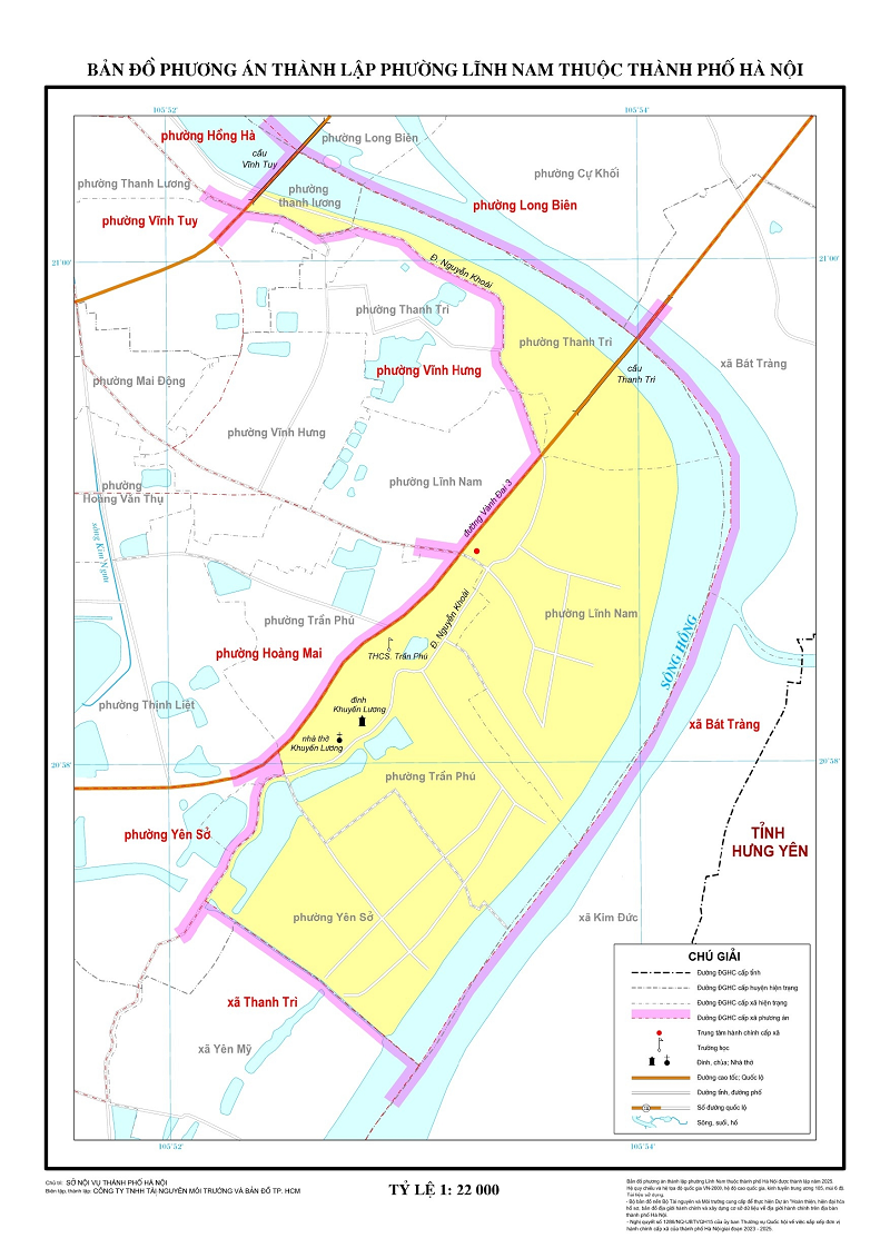 Bản đồ Phường Lĩnh Nam, Hà Nội