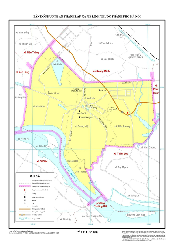 Toàn cảnh Xã Mê Linh Hà Nội sau sáp nhập – khu vực đang phát triển mạnh về hạ tầng & đô thị.