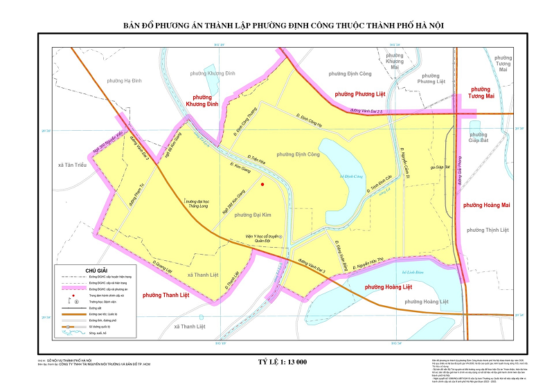 bản đồ Phường Định Công, Hà Nội 