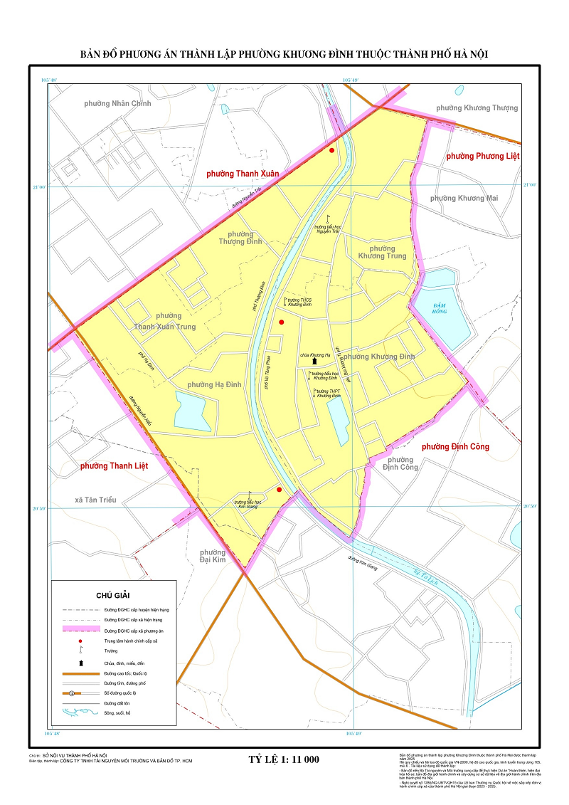 Bản đồ Phường Khương Đình, Hà Nội