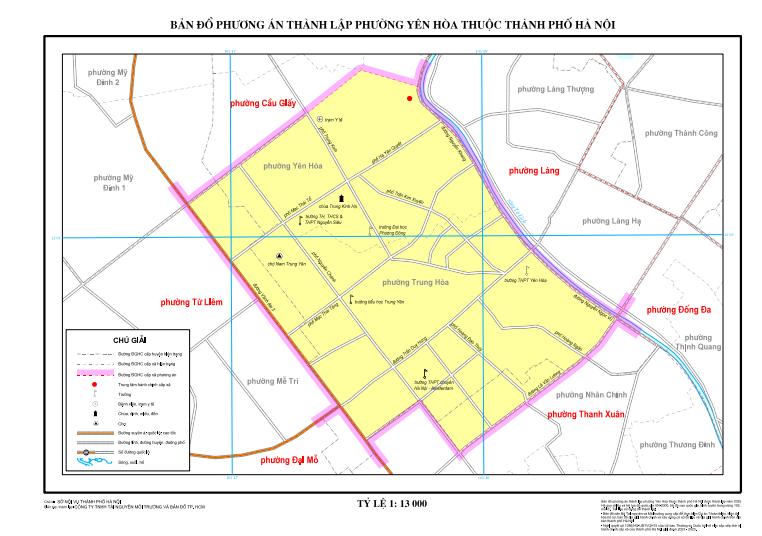 Bản đồ Phường Yên Hòa, Hà Nội