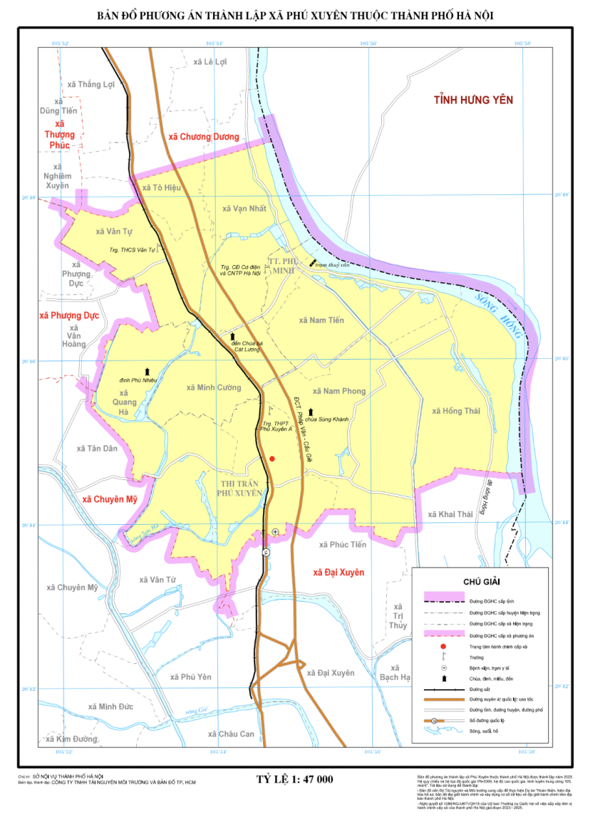 Bản đồ Xã Phú Xuyên, Hà Nội