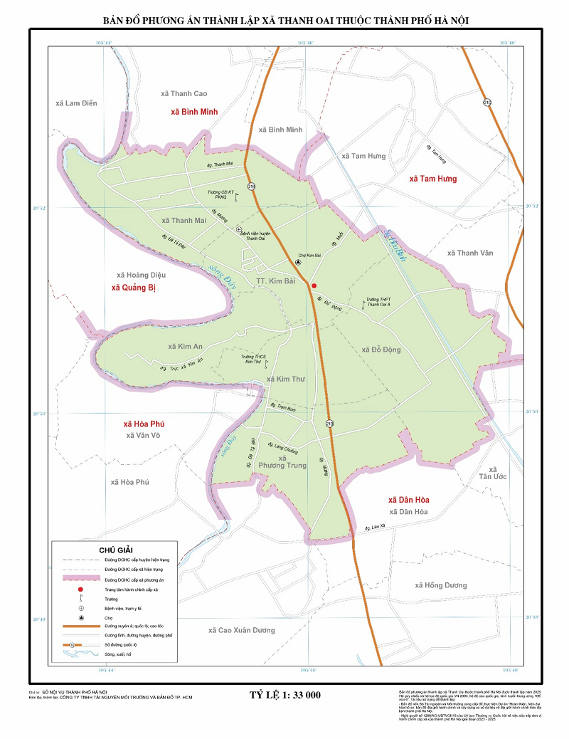 Bản đồ Xã Thanh Oai, Hà Nội