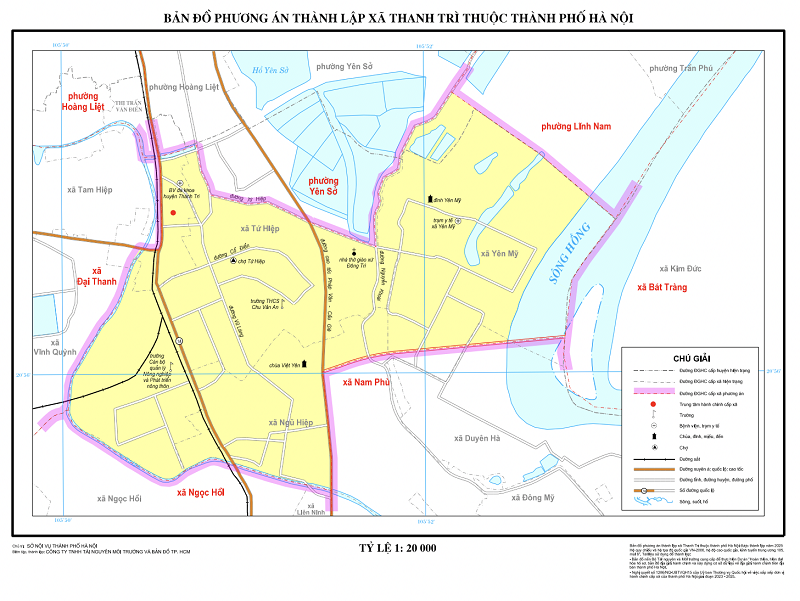 Bản đồ Xã Thanh Trì, Hà Nội