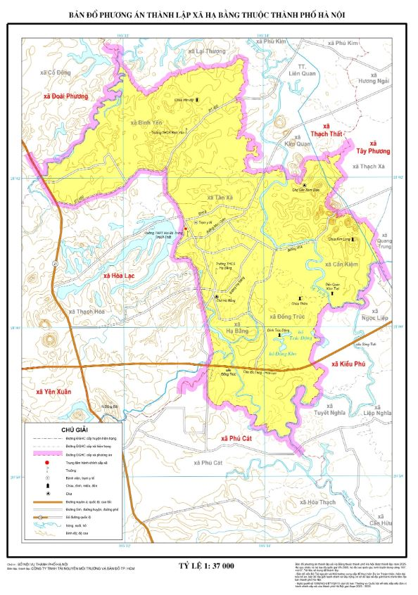 Bản đồ Xã Hạ Bằng, Hà Nội