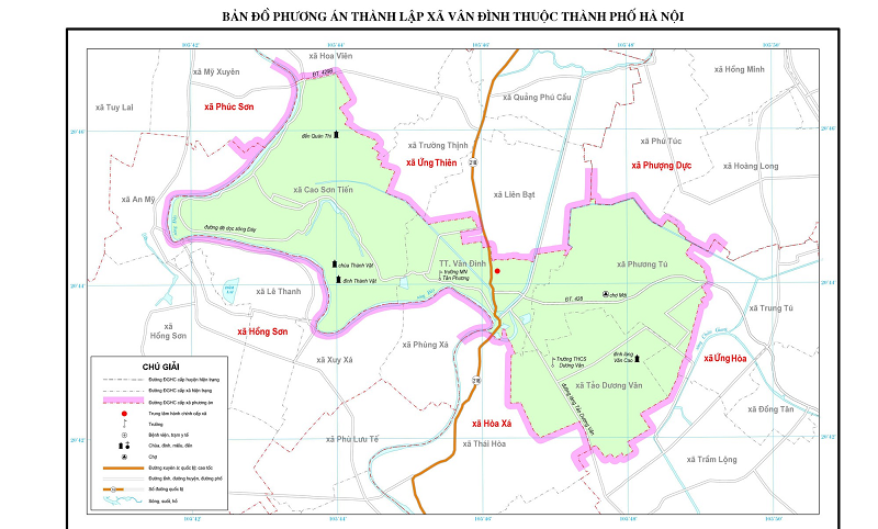 Bản đồ Xã Vân Đình, Hà Nội