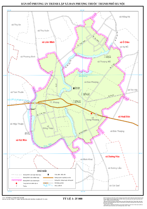 Bản đồ xã Đan Phượng, Hà Nội