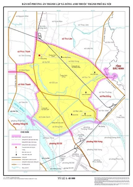 Bản đồ xã Đông Anh, Hà Nội