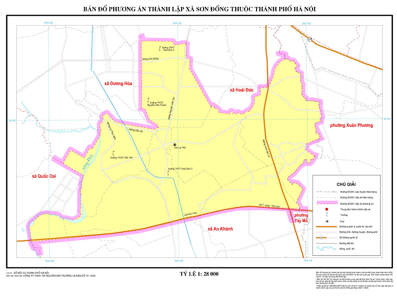 Bản đồ Xã Sơn Đồng, Hà Nội