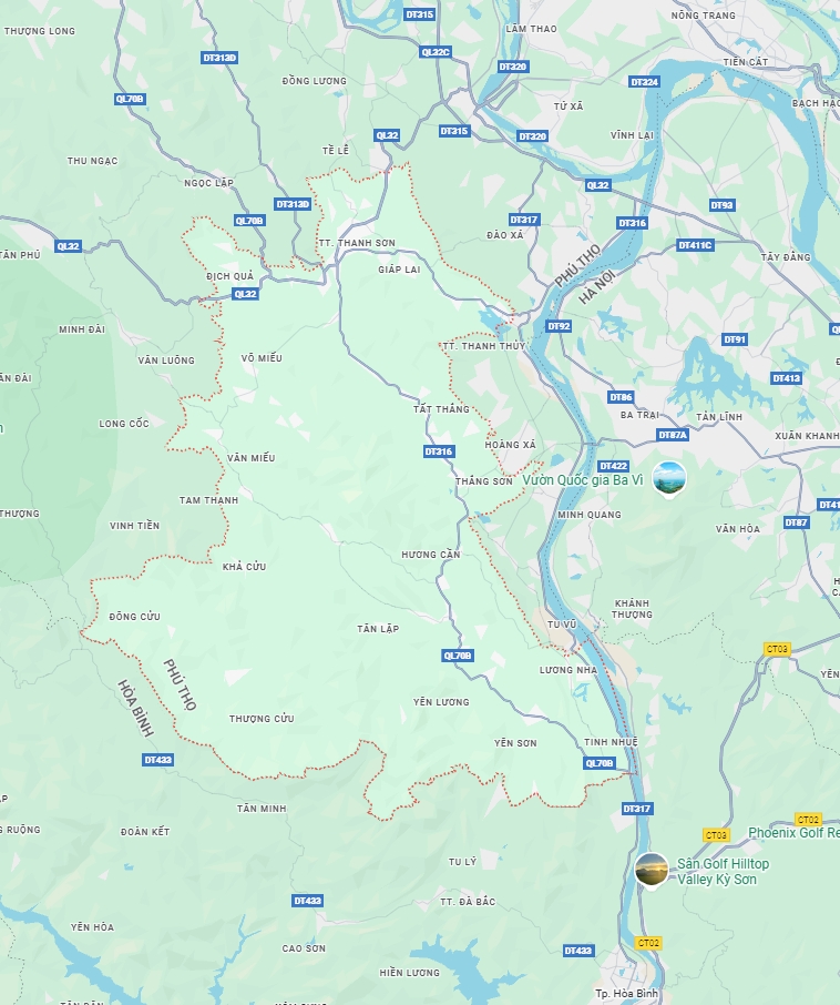 Bản đồ xã Thanh Sơn, Phú Thọ