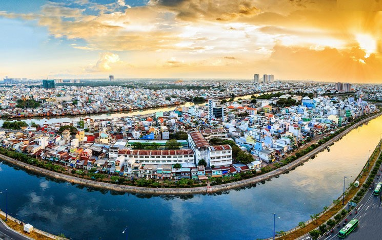 nhà đất Quận 8, Hồ Chí Minh từ trên cao