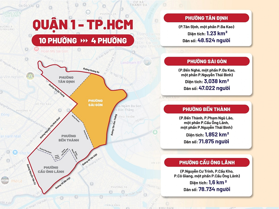 Bản đồ Quận 1, Hồ Chí Minh