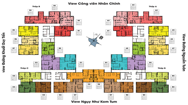mặt bằng Căn hộ chung cư Việt Đức Complex Thanh Xu&acirc;n