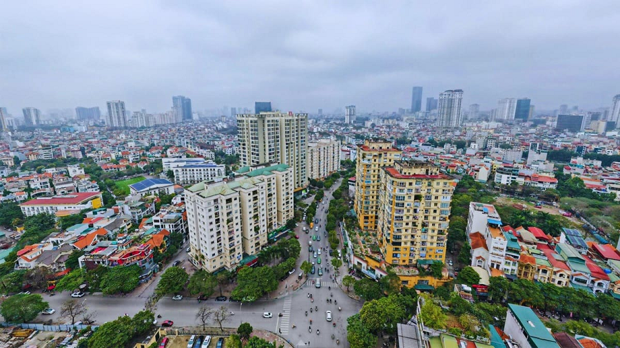 Yên Hòa Sunshine tại Hà Nội nhìn từ trên cao