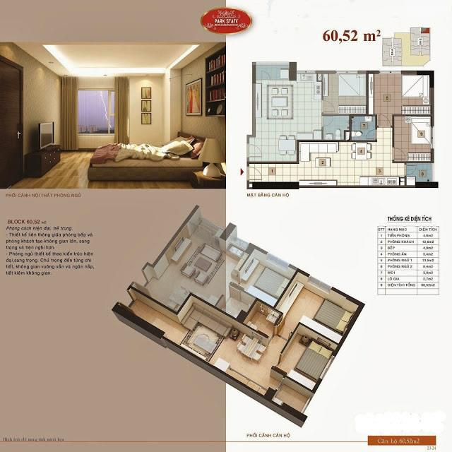 Mặt bằng Chung cư Xuân Mai Park State