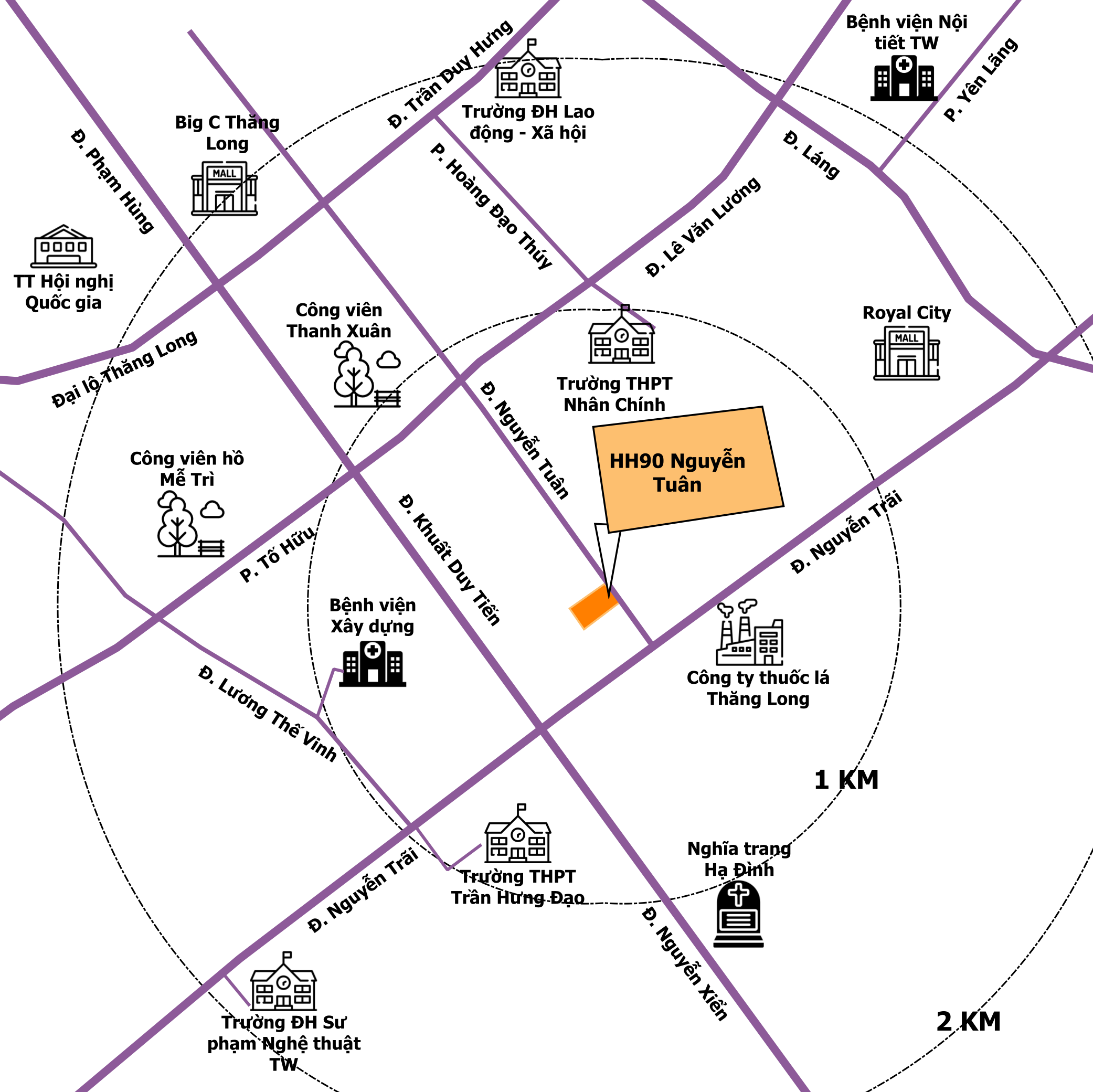 Khu nhà ở 90 Nguyễn Tuân tọa lạc tại 90 Nguyễn Tuân, phường Thanh Xuân Trung