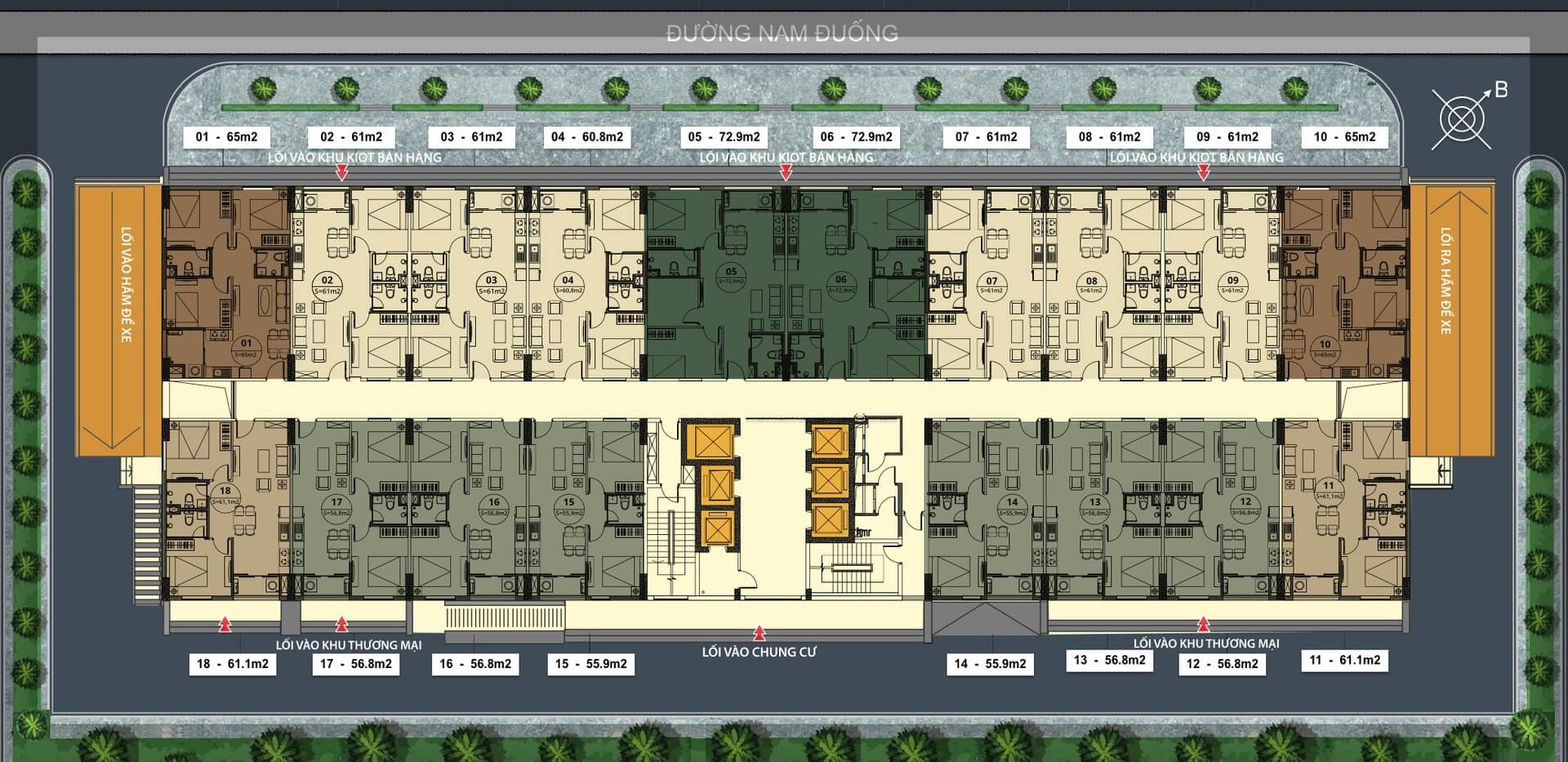Mặt bằng quy hoạch tổng thể dự án AQH Riverside