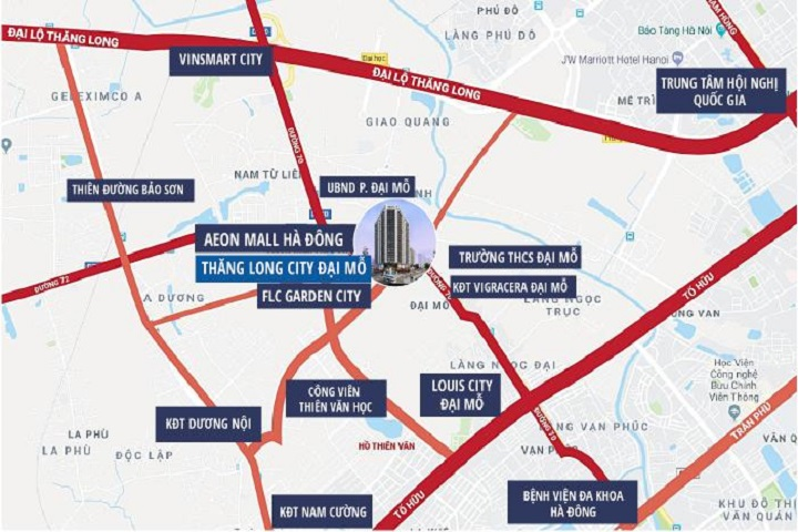Vị tr&iacute; dự &aacute;n Thăng Long City Nam Từ Li&ecirc;m