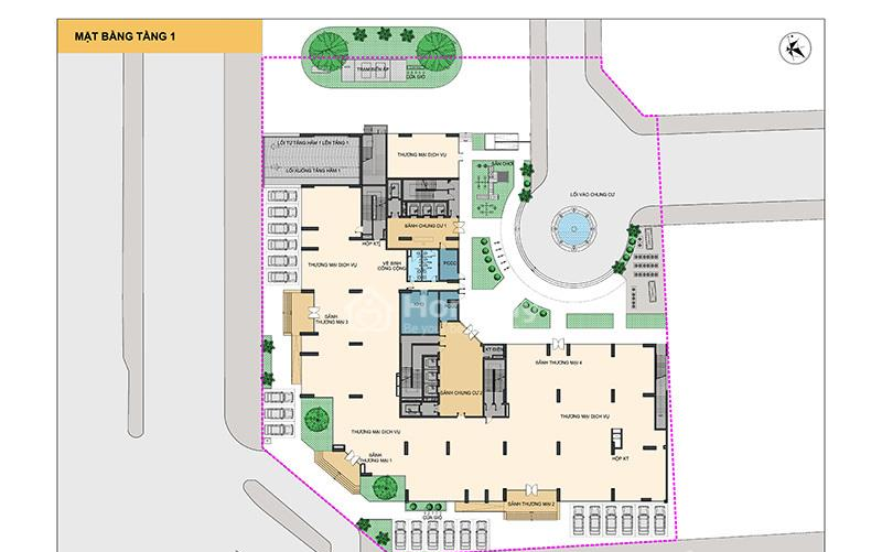 Mặt bằng căn hộ chung cư The Park Home Cầu Giấy