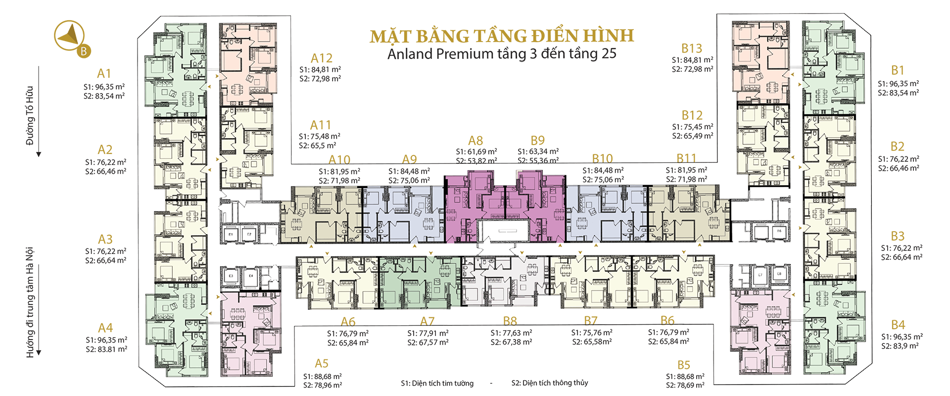 Mặt bằng dự án căn hộ chung cư Anland 2