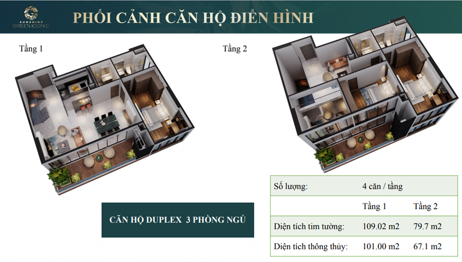 Mặt Bằng Thiết Kế Căn Hộ 1 PN