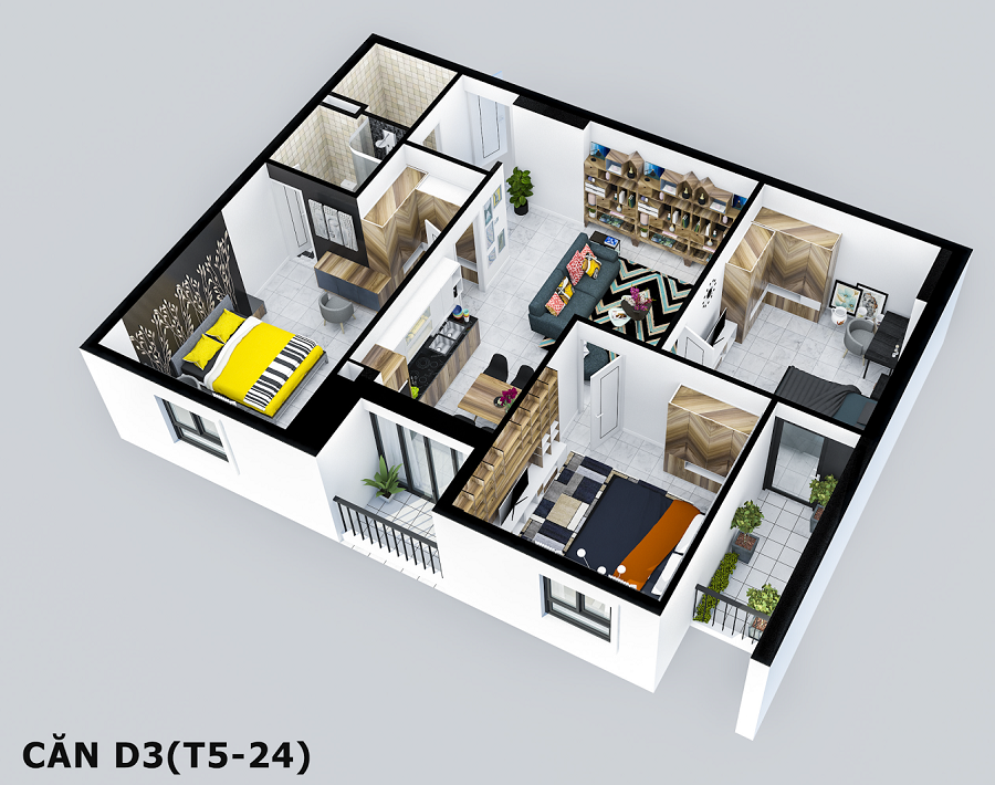 Mặt Bằng Căn Hộ Tabudec Plaza Thanh Tr&igrave;