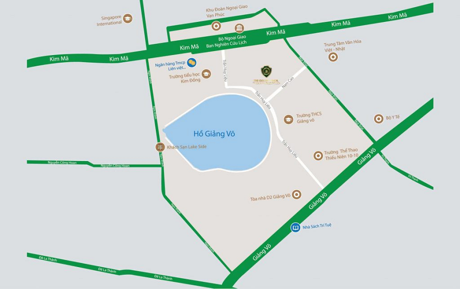 vị trí  Dự án nằm tại số B6 đường Nam Cao, phường Giảng Võ, quận Ba Đình, Hà Nội