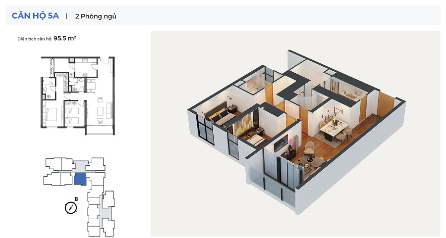 Mặt bằng Căn hộ Chelsea Residence - Mặt bằng căn hộ 02 phòng ngủ