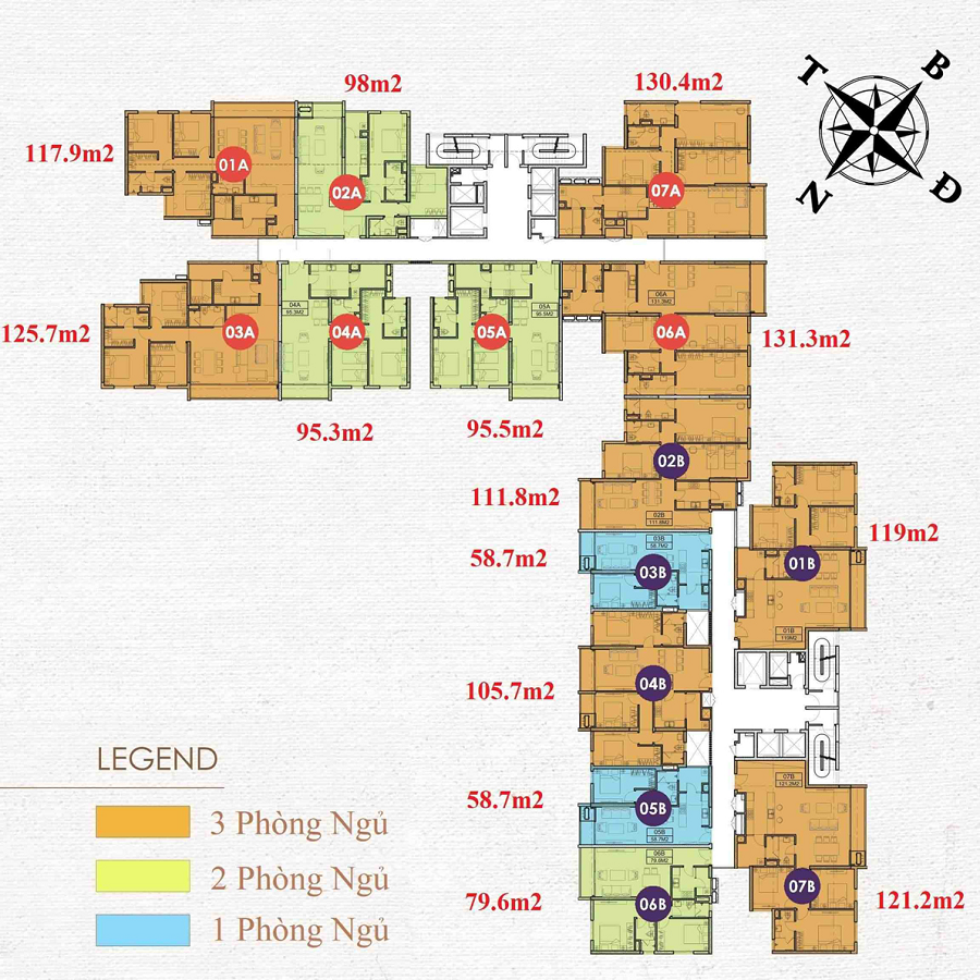 Mặt bằng tòa căn hộ Chelsea Park