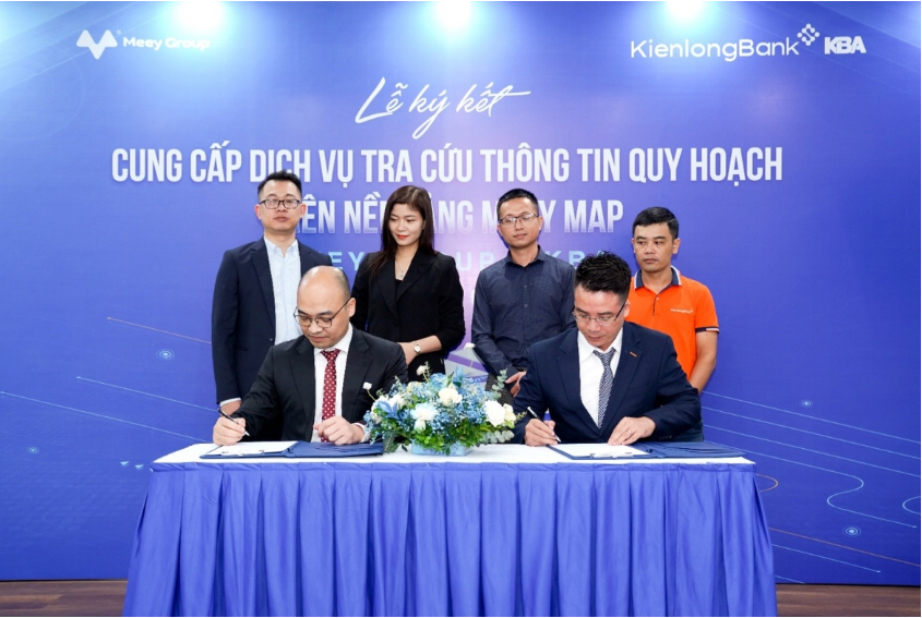 Lễ ký kết hợp tác giữa Meey Group và KienlongBank cho thấy nhu cầu ứng dụng dữ liệu quy hoạch trong hoạt động ngân hàng, thẩm định và kiểm tra thông tin tài sản ngày càng rõ rệt.
