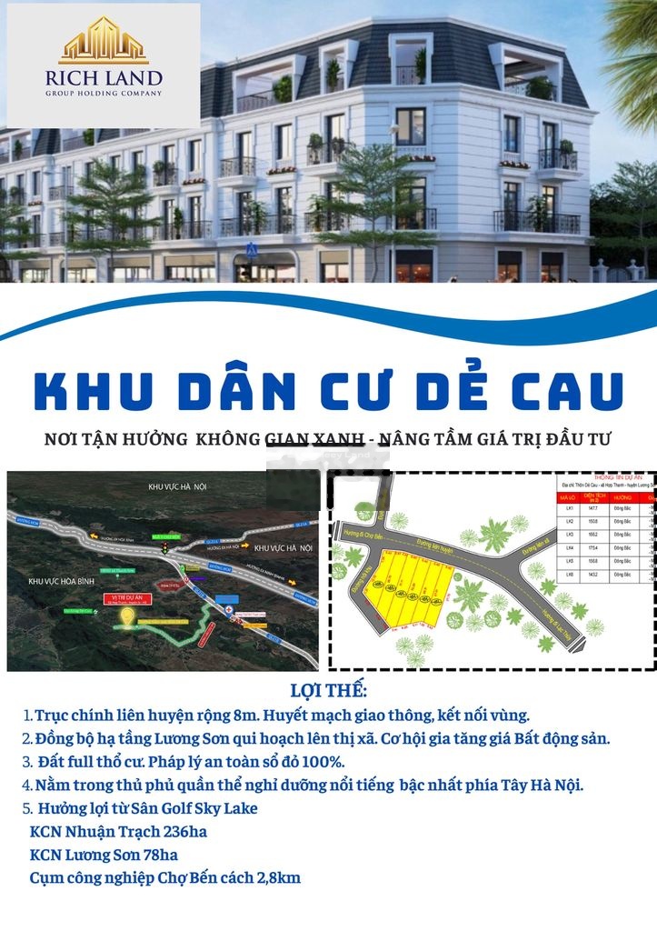 Bán đất tại Dẻ Cau, Lương Sơn, Hoà Bình. Diện tích 151m2-02