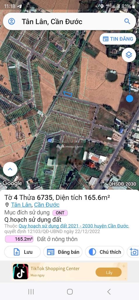 Bán đất 3 tỷ, diện tích 165,6m2 tại Đường Quốc lộ 50, Xã Tân Lân, Huyện Cần Đước, Long An-01