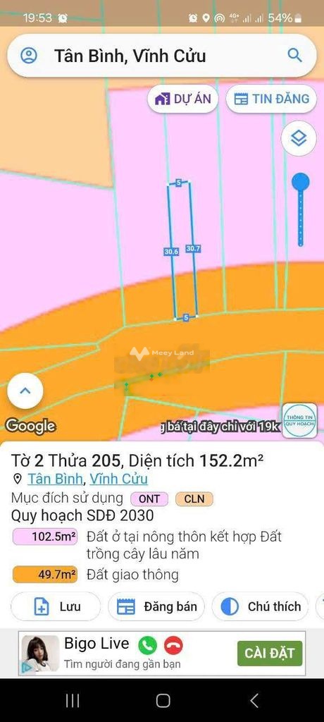 Bán đất mặt tiền Bình Lục - Long Phú, Tân Bình, Vĩnh Cửu, Đồng Nai. Diện tích 152m2-02