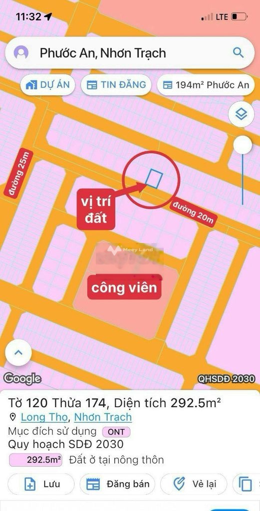 Bán đất 1,3 tỷ, diện tích 120m2 tại Lê Hồng Phong, Xã Phước An, sổ hồng riêng-02