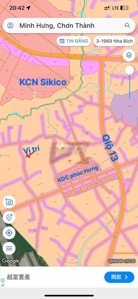Bán lô đất ngay khu công nghiệp Sikico 250 triệu-03