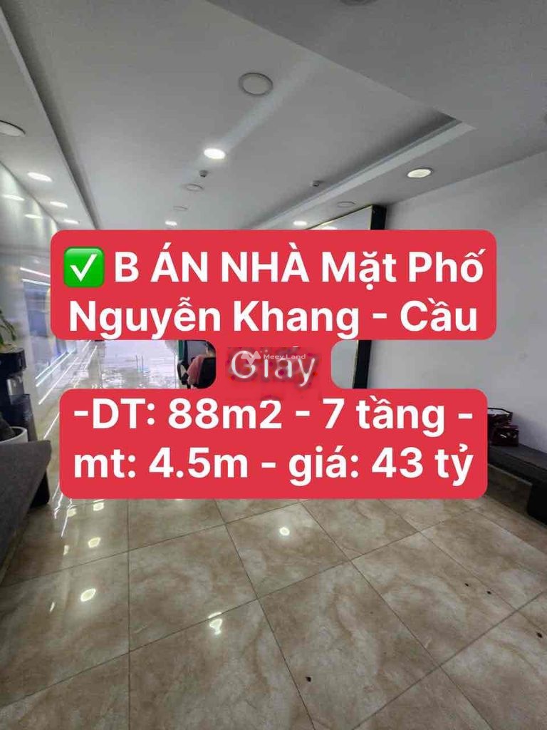 Bán nhà. 8 tầng mặt phố Nguyễn Khang, Cầu Giấy. Diện tích 88m2, giá 43 tỷ-03
