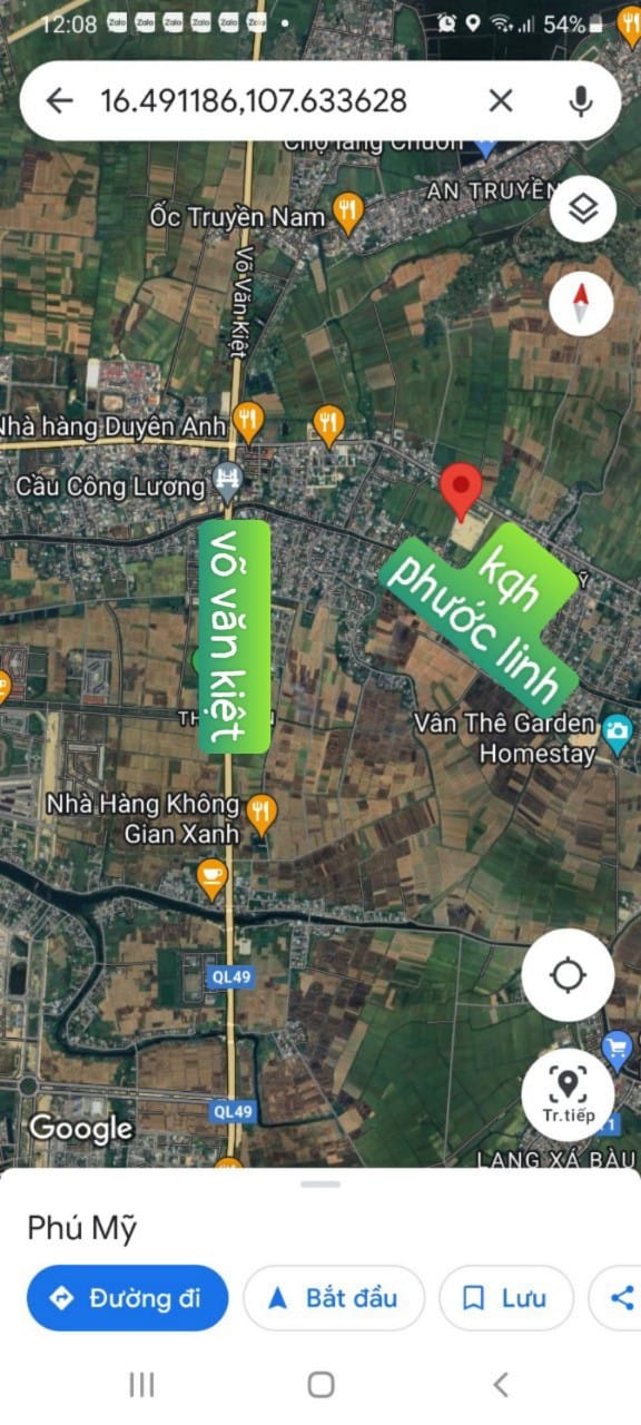 Bán đất huyện Phú Vang tỉnh Thừa Thiên Huế, giá 1 tỷ