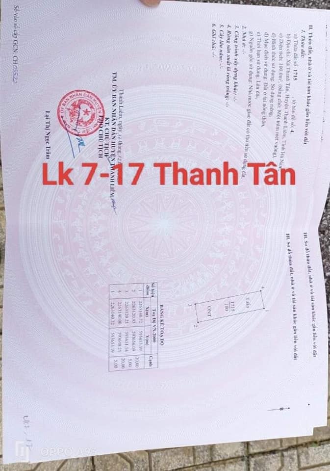 Bán đất 122,5m2 huyện Thanh Liêm tỉnh Hà Nam-01