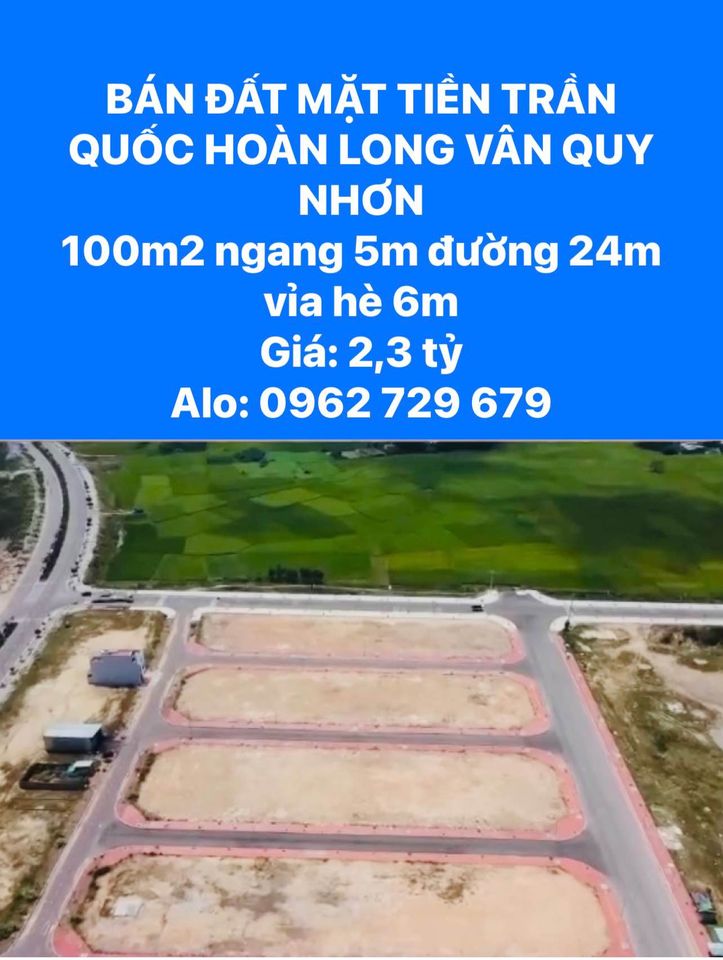 Bán đất mặt tiền Trần Quốc Hoàn, Long Vân, Quy Nhơn, giá 2,3 tỷ-01