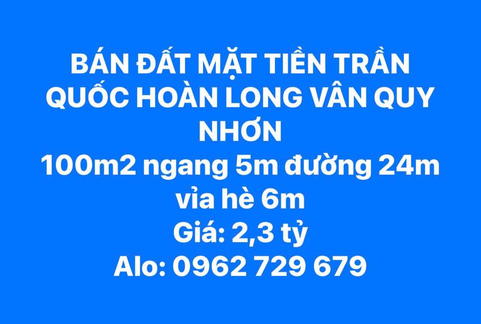 Bán đất mặt tiền Trần Quốc Hoàn, Long Vân, Quy Nhơn, giá 2,3 tỷ-03