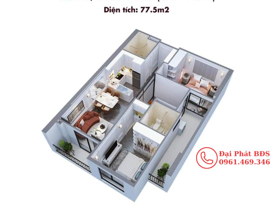 Bán căn hộ chung cư 77m2 thành phố Thái Bình-01