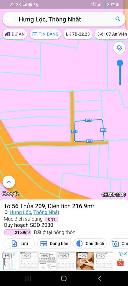 Bán đất huyện Thống Nhất tỉnh Đồng Nai giá 1,5 tỷ-01