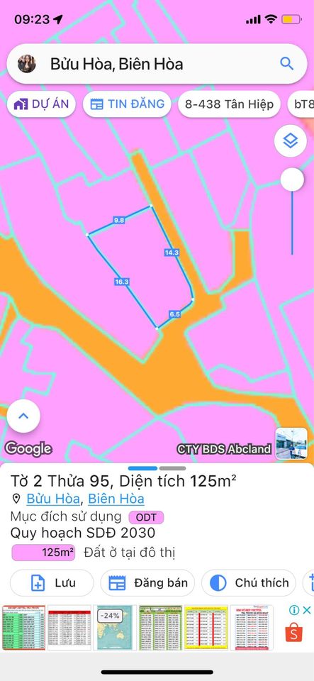 Bán đất góc 2 mặt tiền có nhà cấp 4 cũ phường Bửu Hòa, 100m2, giá 1.45 tỷ-01