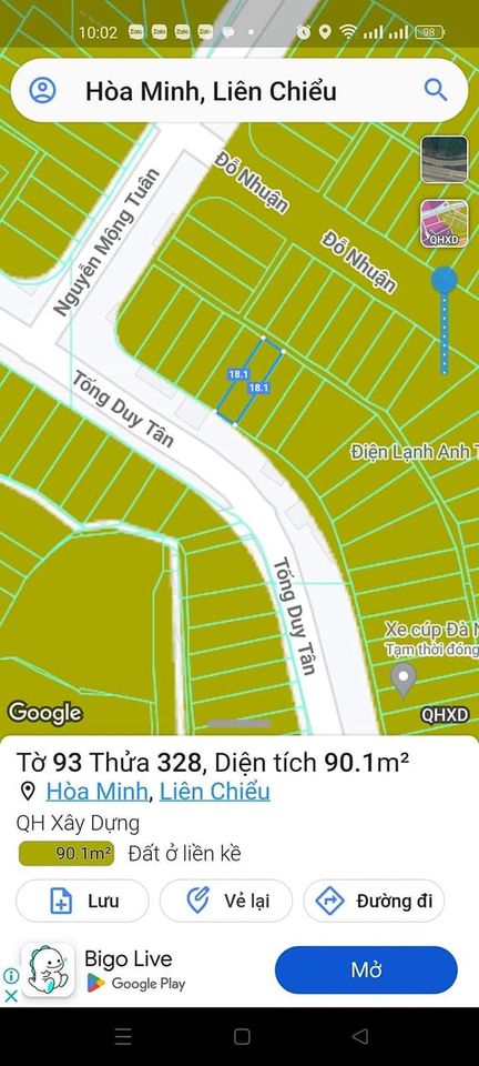 Chính chủ gửi bán lô đất đẹp mặt tiền Tống Duy Tân gần chợ Hoà Mỹ giá 3,6 tỷ, diện tích 90 m2-03