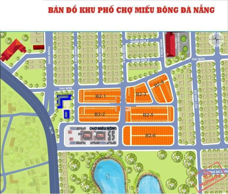 Bán đất trục chính chợ Miếu Bông, Hòa Xuân giá 1,55 tỷ, diện tích 100 m2-03
