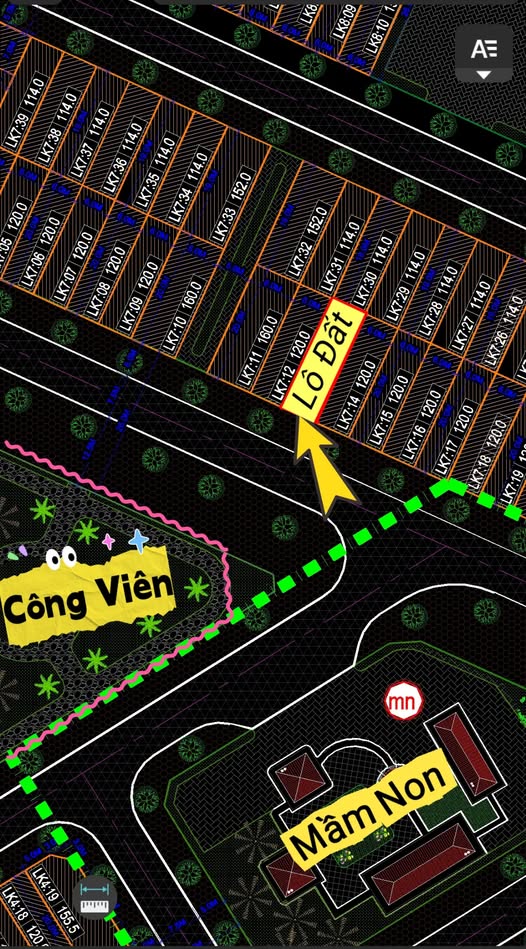 Bán đất 120m2 mặt tiền 6m, view công viên đẹp tại Phường Đông Sơn, Tỉnh Thanh Hóa