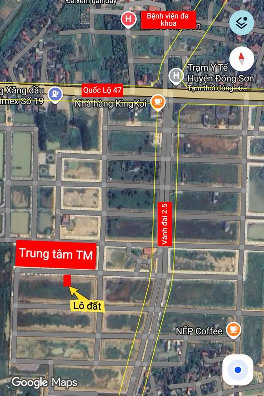 Đất vàng Đông Sơn, view trung tâm thương mại, vỉa hè rộng