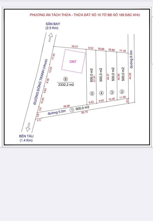 Land for sale, 2832.2 m², Hàm Ninh